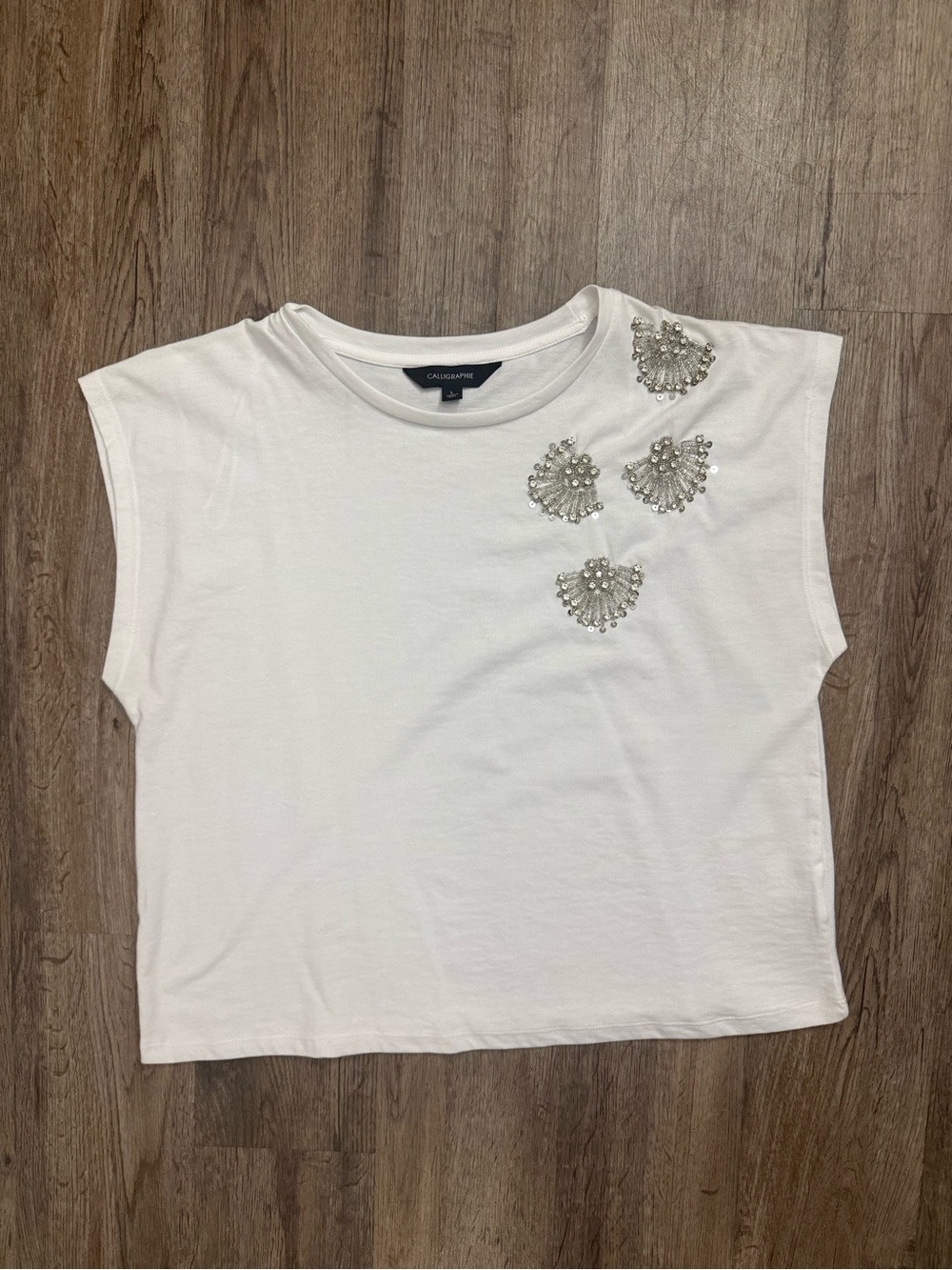 Calligraphie • Rhinestone Embellished Muscle Tee - Picture 3 of 12